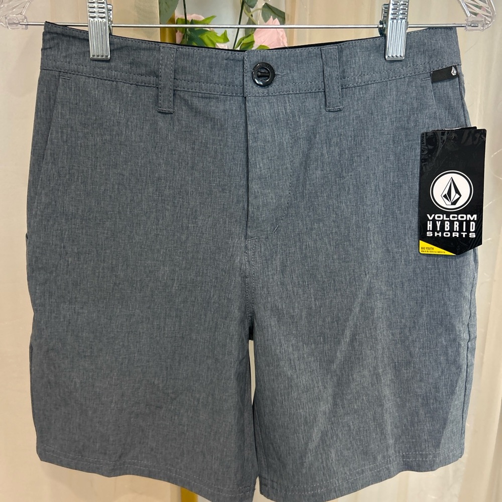 Volcom Hybrid Shorts Size 28 Gray Frickin Cross Shred Static 4 Way Stretch